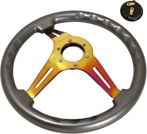 موزعو AJP 345mm 6-Bolt عجلة القيادة محول محول الموسع Godsnow Horn ترقية الاستبدال متوافق/استبدال Civic Integra del Sol in Kuwait