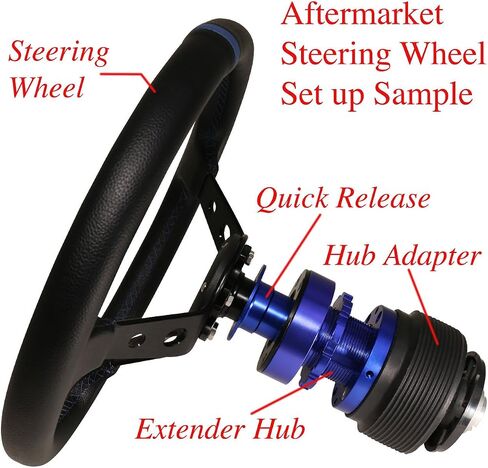 موزعو AJP 345mm 6-Bolt عجلة القيادة محول محول الموسع Godsnow Horn ترقية الاستبدال متوافق/استبدال Civic Integra del Sol in Kuwait