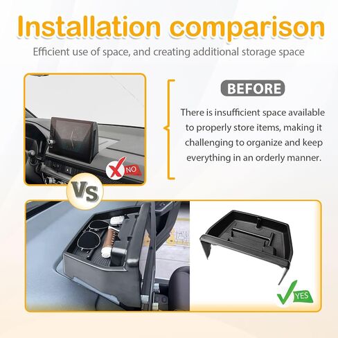 TACOBRO Center Console Dashboard Storage Organizer for Honda CRV Accessories 2023 2024 2025, Non-Slip Dash Panel Insert Tray fit CRV Behind Screen in Saudi Arabia