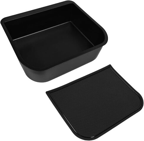 Cender Console Cool Box Organizer ، Black Recrest Storage Box Tray Fits to Toyota Land Cruiser Prado 250 ، for exus gx 550 2024-2025 ، incsories car Interior (فقط for cool box) in Saudi Arabia