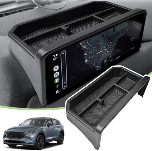 Dash Storage Box Compatible with Mazda CX-5 2025 2024 2023 2022 Interior Accessories, Console Dashboard Organizer Behind 10.25" Touch Screen Insert Tray Holder, Black in Saudi Arabia