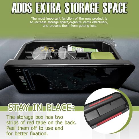 Dash Storage Box Compatible with Mazda CX-5 2025 2024 2023 2022 Interior Accessories, Console Dashboard Organizer Behind 10.25" Touch Screen Insert Tray Holder, Black in Saudi Arabia