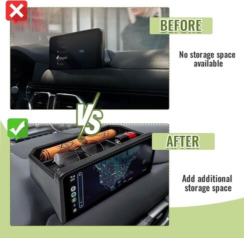 Dash Storage Box Compatible with Mazda CX-5 2025 2024 2023 2022 Interior Accessories, Console Dashboard Organizer Behind 10.25" Touch Screen Insert Tray Holder, Black in Saudi Arabia
