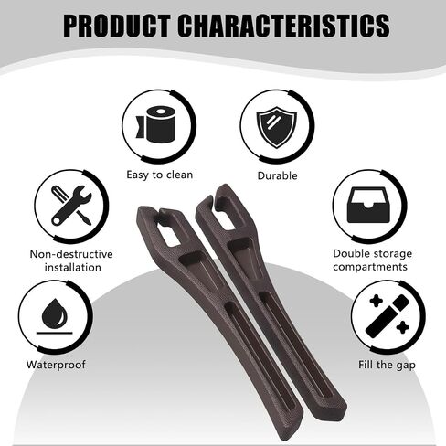 Car Seat Gap Filler, 2PCS Crevice Blocker Stopper Between Vehicle Seat Console, No Drop Automotive Fill Crevice Guard Interior Accessories, Universal for SUV Truck Sedan (Black) in Saudi Arabia