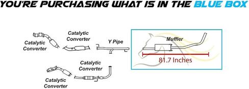Northeastern Exhaust | Stainless Steel Exhaust Muffler Assembly Compatible for Toyota Tundra 2000-2006 4.7L | Automotive Replacement Parts | Free Clamps and Gasket Included in Saudi Arabia