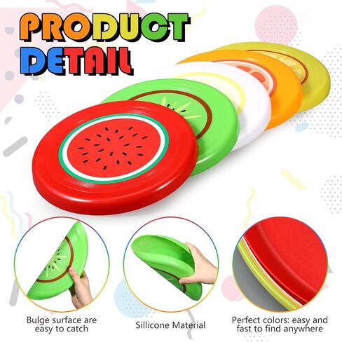 10 Pack Kids Flying Disc Disk Flyer Disc Outdoor Training Interactive Flying Discs Bulk for Children Adults Dogs for Beach Game Sports Party Favors, 5 Colors in Saudi Arabia
