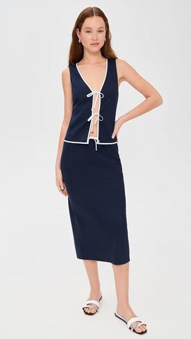Women's Air Linen Midi Skirt in Kuwait