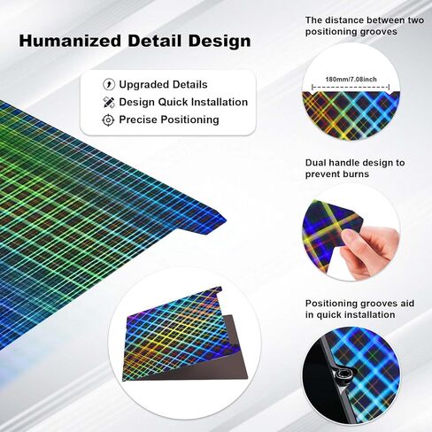 Ideaformer Smooth PEW PES Build Plate for Creality K1/K1C/Ender 3 S1/Pro/Ender 5 S1/Ender 3 V3 KE/SE, Flexible Rainbow Gear+Rainbow Plaid Spring Steel Sheet No Magnetic Surface Plate 235x235mm in Saudi Arabia