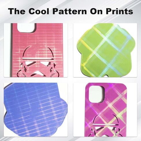 Ideaformer Smooth PEW PES Build Plate for Creality K1/K1C/Ender 3 S1/Pro/Ender 5 S1/Ender 3 V3 KE/SE, Flexible Rainbow Gear+Rainbow Plaid Spring Steel Sheet No Magnetic Surface Plate 235x235mm in Saudi Arabia