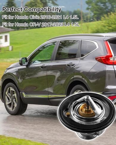 Engine Coolant Thermostat Fit for Honda CR-V CRV 2017-2023 1.5L Civic 2016-2021 1.5L, Car High Performance Thermostat Replace 0619359B305 in Saudi Arabia