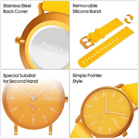 Men's Watch Ultra-Thin Minimalist Waterproof-Fashion Watch for Men or Women with Silicone Band Wrist Watches in Saudi Arabia