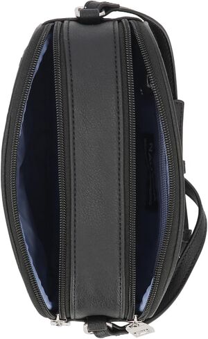 Nautica Candid Camera Adjustable Crossbody Bag, Embossed (Black) in Saudi Arabia