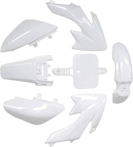 Durable ABS Plastic Kit, CRF50 Body Fender Kit for XR50 XR 50 CRF 50 SDG SSR 107 110 125cc Pit Dirt Trail Bike Work Fairing Plastic 7-Piece Fender and Body Kit (Green & White) in Saudi Arabia