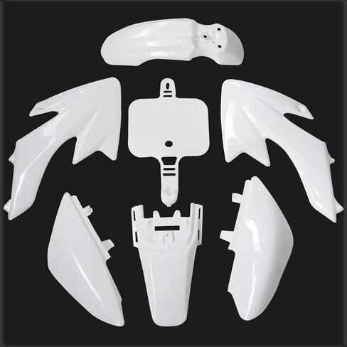 Durable ABS Plastic Kit, CRF50 Body Fender Kit for XR50 XR 50 CRF 50 SDG SSR 107 110 125cc Pit Dirt Trail Bike Work Fairing Plastic 7-Piece Fender and Body Kit (Green & White) in Saudi Arabia