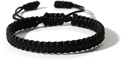 Pingyongchang Handmade Rope String Hand-Knitted Bracelet for Women Adjustable Knitted String Rope Braided Bracelet Tibetan Buddhist Woven Lucky Cotton Bracelet for Men Gifts Jewelry in Saudi Arabia