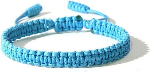 Pingyongchang Handmade Rope String Hand-Knitted Bracelet for Women Adjustable Knitted String Rope Braided Bracelet Tibetan Buddhist Woven Lucky Cotton Bracelet for Men Gifts Jewelry in Saudi Arabia