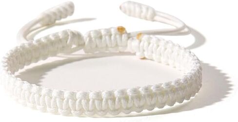 Pingyongchang Handmade Rope String Hand-Knitted Bracelet for Women Adjustable Knitted String Rope Braided Bracelet Tibetan Buddhist Woven Lucky Cotton Bracelet for Men Gifts Jewelry in Saudi Arabia