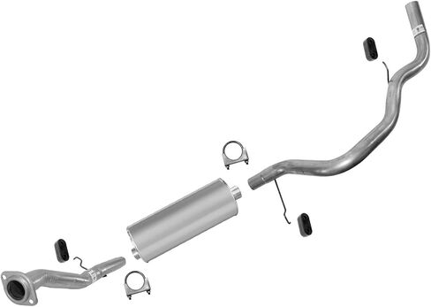 Single Outlet Muffler Exhaust Pipe System Replacement Parts For Chevrolet Suburban 1500 2001 2002 2003 2004 2005 2006 5.3L & GMC Yukon XL 1500 2001 2002 2003 2004 2005 2006 5.3L in Saudi Arabia