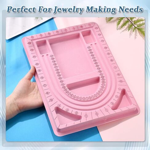 DanLingJewelry 6Pcs Bead Board Wooden Bracelet Design Board Beading Jewelry Organizer Tray Mats for Jewelry Making Bracelet Supplies in Saudi Arabia