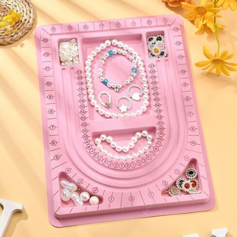 DanLingJewelry 6Pcs Bead Board Wooden Bracelet Design Board Beading Jewelry Organizer Tray Mats for Jewelry Making Bracelet Supplies in Saudi Arabia
