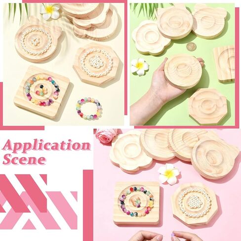 DanLingJewelry 6Pcs Bead Board Wooden Bracelet Design Board Beading Jewelry Organizer Tray Mats for Jewelry Making Bracelet Supplies in Saudi Arabia