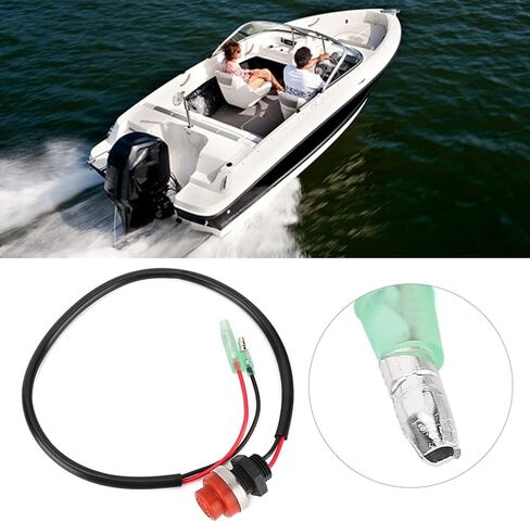 ابدأ إيقاف التبديل بدون مفتاح تبديل زر ABS Outboard Outboard Switch مع 45 سم/17.72 بوصة مناسبة للمحرك الخارجي للقوارب البحرية in Saudi Arabia