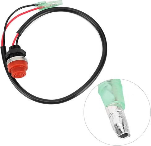 ابدأ إيقاف التبديل بدون مفتاح تبديل زر ABS Outboard Outboard Switch مع 45 سم/17.72 بوصة مناسبة للمحرك الخارجي للقوارب البحرية in Saudi Arabia
