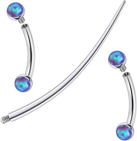 F136 Titanium 16g 6/8/10mm حاجب Opal/Rook/Snug/رأسي/VCH/Snake-Eyes/Anti-Tragus/Christina/Daith/Belly-Button/Bridge/غطاء محرك السيارة/السطح المجوهر in Kuwait