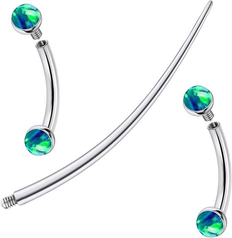 F136 Titanium 16g 6/8/10mm حاجب Opal/Rook/Snug/رأسي/VCH/Snake-Eyes/Anti-Tragus/Christina/Daith/Belly-Button/Bridge/غطاء محرك السيارة/السطح المجوهر in Kuwait