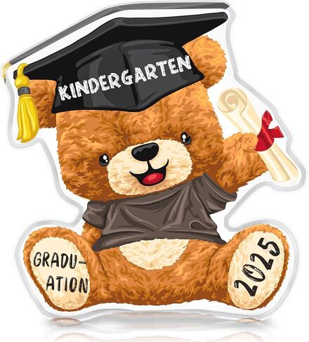 Pre K Graduation Gifts for Graduates Students Class of 2025 Acrylic Pre-K Graduation Gifts for Daughter Son Graduates Teddy Bear Animal Keepsake Paperweight Pre K Graduation Party Decorations in Kuwait