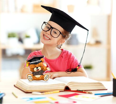 Pre K Graduation Gifts for Graduates Students Class of 2025 Acrylic Pre-K Graduation Gifts for Daughter Son Graduates Teddy Bear Animal Keepsake Paperweight Pre K Graduation Party Decorations in Kuwait