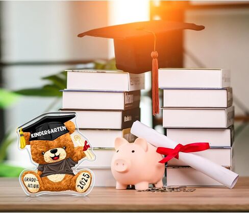 Pre K Graduation Gifts for Graduates Students Class of 2025 Acrylic Pre-K Graduation Gifts for Daughter Son Graduates Teddy Bear Animal Keepsake Paperweight Pre K Graduation Party Decorations in Kuwait