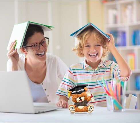 Pre K Graduation Gifts for Graduates Students Class of 2025 Acrylic Pre-K Graduation Gifts for Daughter Son Graduates Teddy Bear Animal Keepsake Paperweight Pre K Graduation Party Decorations in Kuwait
