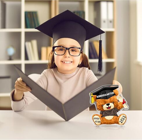 Pre K Graduation Gifts for Graduates Students Class of 2025 Acrylic Pre-K Graduation Gifts for Daughter Son Graduates Teddy Bear Animal Keepsake Paperweight Pre K Graduation Party Decorations in Kuwait
