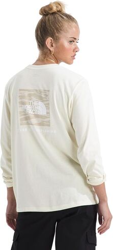 THE NORTH FACE Women's Evolution Box NSE Fill Light Long-Sleeve Tee | Regular Fit Cotton Shirt with Logo Graphic in Saudi Arabia