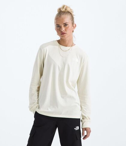 THE NORTH FACE Women's Evolution Box NSE Fill Light Long-Sleeve Tee | Regular Fit Cotton Shirt with Logo Graphic in Saudi Arabia