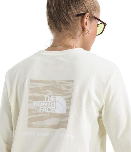 THE NORTH FACE Women's Evolution Box NSE Fill Light Long-Sleeve Tee | Regular Fit Cotton Shirt with Logo Graphic in Saudi Arabia