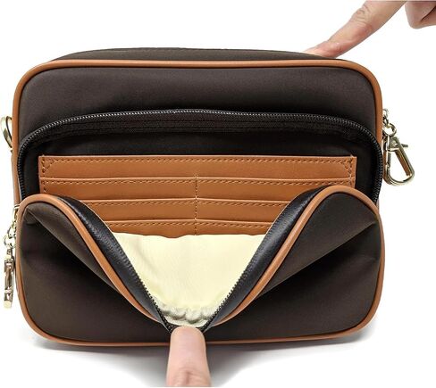 Womens Anti-Theft Water-Proof Travel Crossbody Bag with Slash-Resistant Faux Leather & Locking Clasps Strap in Saudi Arabia