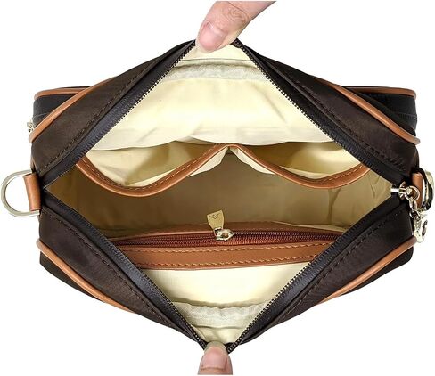 Womens Anti-Theft Water-Proof Travel Crossbody Bag with Slash-Resistant Faux Leather & Locking Clasps Strap in Saudi Arabia