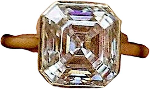 2.5 CT ASSCHER CUT MOISSANITE ENIGANGE ENIGANGE RING FRING ، SOLITAIRE LANDLAND GDEET Jewelry ، 14K Solid Gold Form in Kuwait