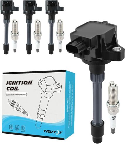 Set of 4 UF749 Ignition Coil Pack & Iridium Spark Plug For Honda Civic 2.0L 2016-2020,For Honda Fit 1.5L 2015-2019,Replace # CM11121A 305205R0013 305205R0003 3052059B013 in Saudi Arabia