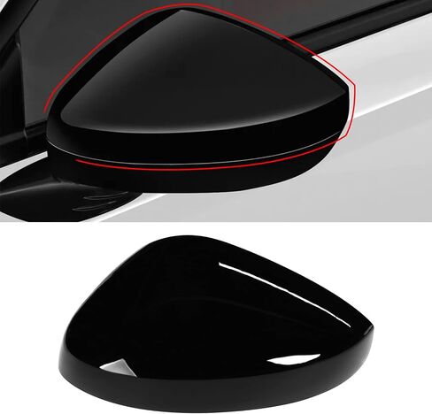 Moonlinks Compatible with Honda Civic 11th Gen 2022-2025 LX EX EX-L Si Sedan Sport Side Mirror Cover Replacement, Glossy Black Left Driver Side Clip-on Mirror Cap WITHOUT Turn Signal in Saudi Arabia