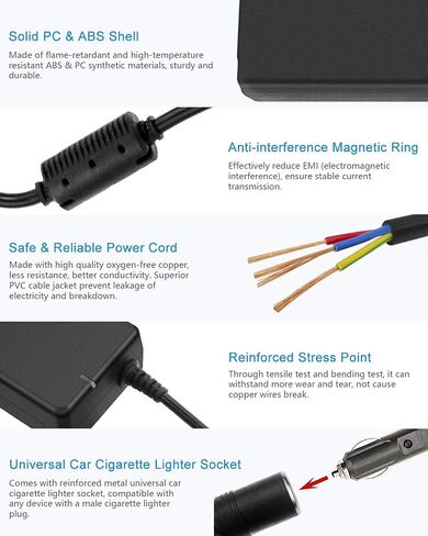 ALITOVE AC to DC Converter 110V to 12V Converter 3A Power Supply 36W Max with Car Cigarette Lighter Socket for Car Vacuum Cleaner Car Dash Cam Car MP3/MP4 Car Fan in Saudi Arabia