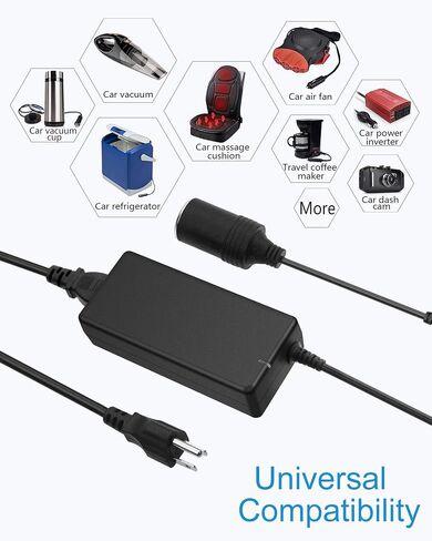 ALITOVE AC to DC Converter 110V to 12V Converter 3A Power Supply 36W Max with Car Cigarette Lighter Socket for Car Vacuum Cleaner Car Dash Cam Car MP3/MP4 Car Fan in Saudi Arabia