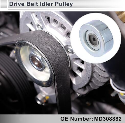 حزام محرك حزام الاطلاع بكرة Hyundai Sonata 1990-1998 ل Kia Sorento 2003-2006 Serpentine Tensioner Pulley Idler No.MD308882 1 PC in Saudi Arabia