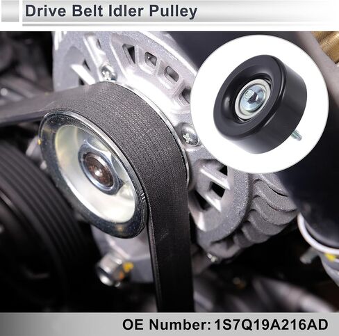 بكرة محرك حزام الدافع ل Ford Mondeo 2000-2015 Serpentine توتر البكرة المتكررة مع غسالة الترباس رقم 1S7Q19A216AD/1S7Q19A216AB 1 PCS in Saudi Arabia