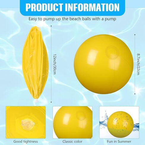 8 أجهزة كمبيوتر قابلة للنفخ كرة الشاطئ 12 بوصة كرات حمام السباحة الصيفية كرة ديكور في الهواء الطلق in Kuwait