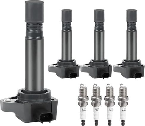Ignition Coil Pack and Spark Plugs Kit fit for Honda Civic 1.8 1.8L L4 2006 2007 2008 2009 2010 2011, UF582, Set of 4 in Saudi Arabia
