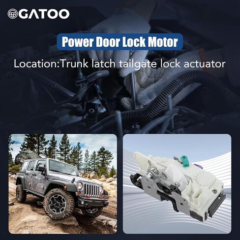 قفل الباب الخلفي Tiftgate Actuator خلفية الجذع المزلاج ث/مجموعة الطاقة ملائمة لـ 3.6L 3.8L JEEP WRANGLER JK 2007 2008 2008 2010 2012 2015 2015 2015 2017 ، يحل محل 4589584AG 4589584AF 4589584AD in Kuwait