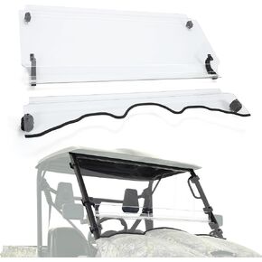 Kuafu Flip Clear Windshield متوافق مع 2015+ Massimo MSU Bighorn Coleman outfitter Hisun Cub Cadet Challenger 500/700 UTV Front Windscreen in Kuwait